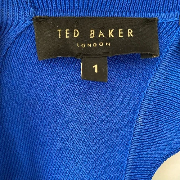 Ted Baker Synthetic Rianori Knitted Swing Dress in Blue Size 1 - Picture 6 of 6
